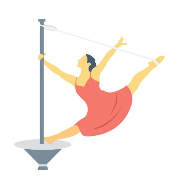 Akrobatik renkli vektör simgesi