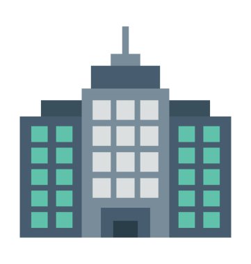 Gökdelen renkli vektör simgesi