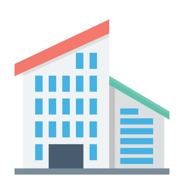 Gökdelen renkli vektör simgesi