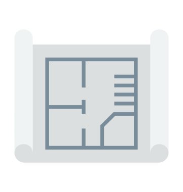 Blueprint renkli vektör simgesi