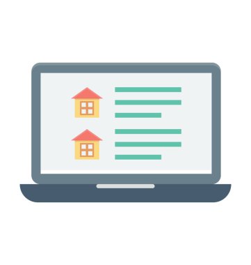 Online özellik renkli vektör simgesi