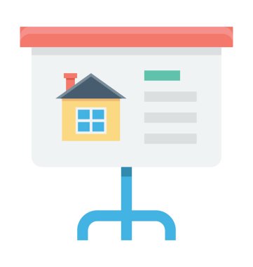 Özellik sunu renkli vektör simgesi