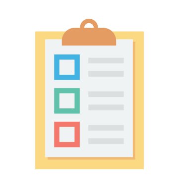 Denetim listesi renkli vektör simgesi