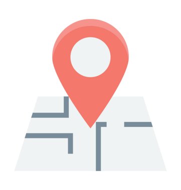 Vektör simge renkli konumu PIN