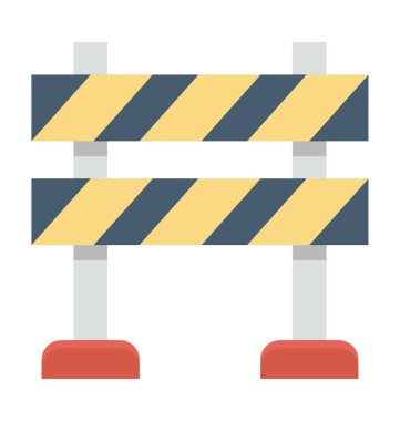 Bariyer renkli vektör simgesi 