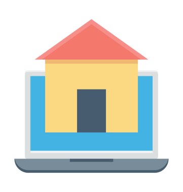 Online özellik renkli vektör simgesi