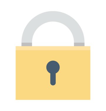 Asma kilit renkli vektör simgesi