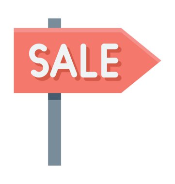 Satılık tabelasını renkli vektör simgesi