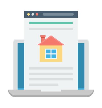 Online özellik renkli vektör simgesi