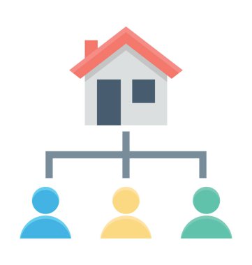 Proje planı renkli vektör simgesi