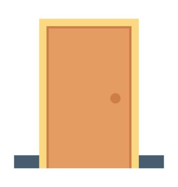 Kapı renkli vektör simgesi 