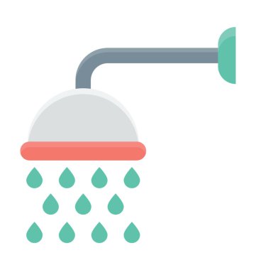 Duş renkli vektör simgesi