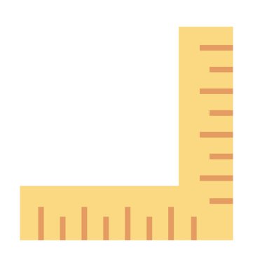 cetvel renkli vektör simgesi