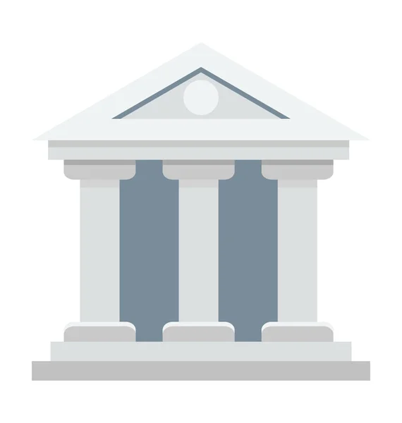 Banca Colorata Icona Vettoriale — Vettoriale Stock