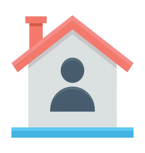 Estate Agent Colored Vector Icon — Stock Vector