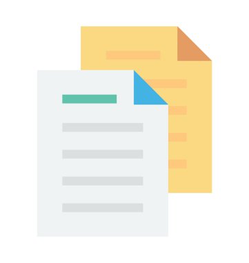 Uzantılı dosyalar renkli vektör simgesi