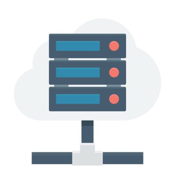 Sunucu paylaşımı renkli vektör simgesi 