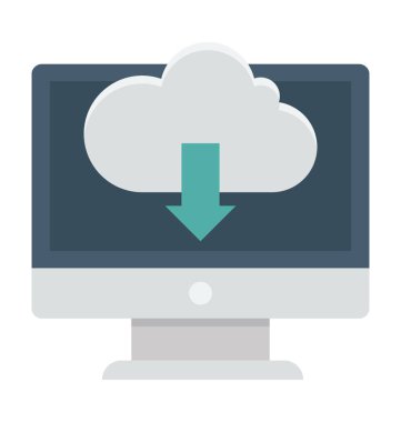 Bulut renkli vektör simge indir