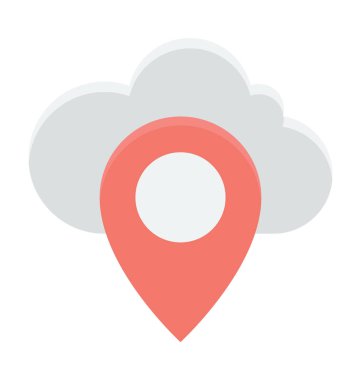 Çevrimiçi gezinti renkli vektör simgesi