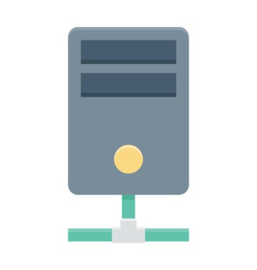 Veri bulut renkli vektör simgesi