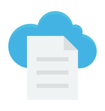 Gökyüzü Dokümanlar renkli vektör simgesi