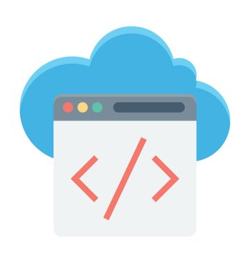 Renkli vektör simge kodlama html