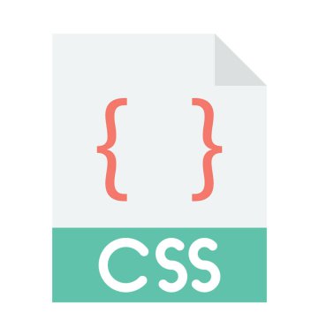 CSS dosyası renkli vektör simgesi