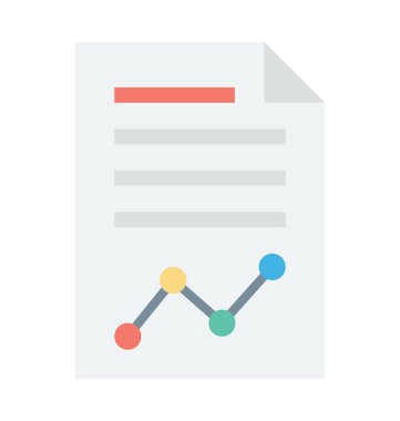 Mali rapor renkli vektör simgesi