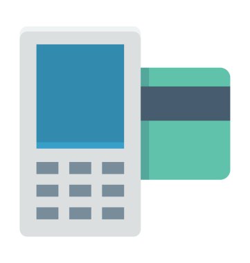 Kartı Terminal renkli vektör simgesi