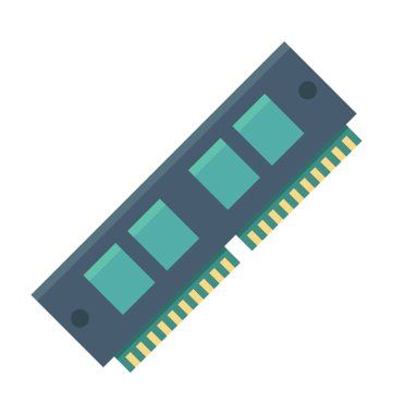 Bilgisayar Ram renkli vektör simgesi