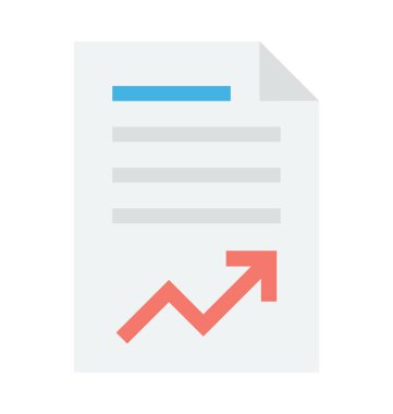 Rapor renkli vektör simgesi