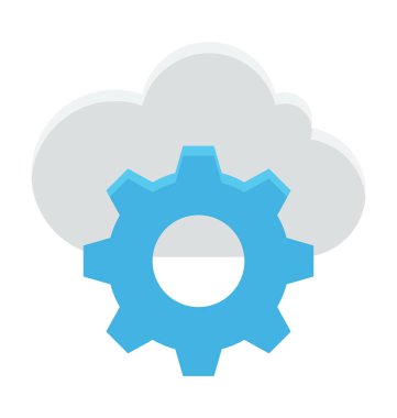 Bulut ayarları renkli vektör simgesi