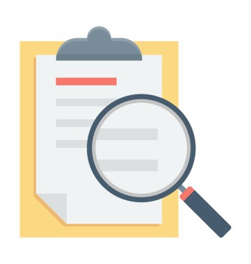 Arama dosyası renkli vektör simgesi