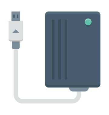 Depolama aygıtı renkli vektör simgesi