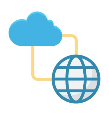 Internet bağlantısı renkli vektör simgesi