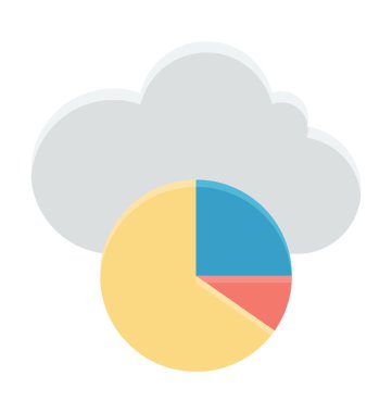 Bulut grafik renkli vektör simgesi