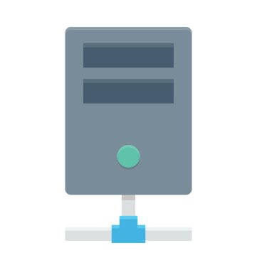 Anabilgisayar renkli vektör simgesi