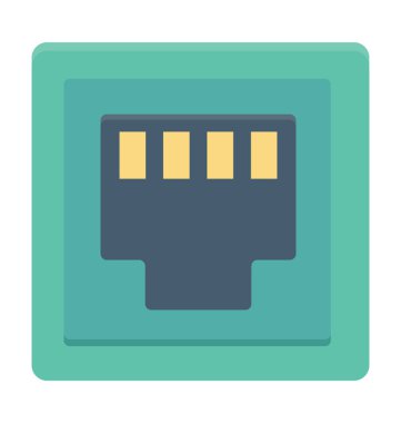 Internet çıkış renkli vektör simgesi