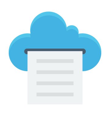 Gökyüzü Dokümanlar renkli vektör simgesi