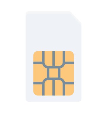 SIM kart renkli vektör simgesi