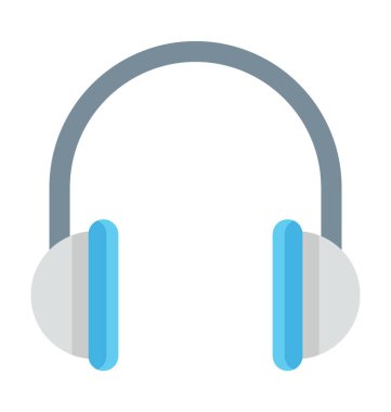 Kulaklık renkli vektör simgesi