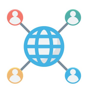 Global Hizmetler renkli vektör simgesi