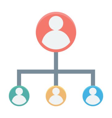 Lider renkli vektör simgesi