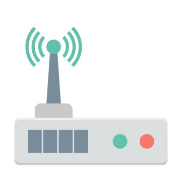 WiFi yönlendirici renkli vektör simgesi