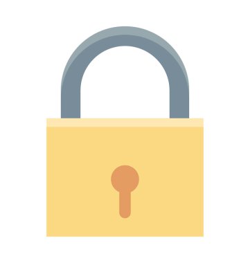 Asma kilit renkli vektör simgesi