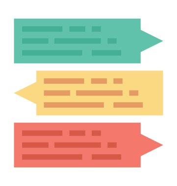 Sohbet Bubble renkli vektör simgesi