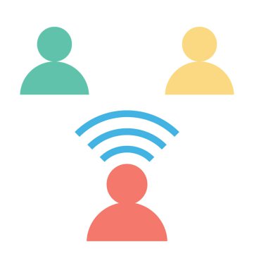 İnsanlar ağ renkli vektör simgesi