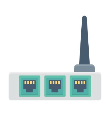 Internet Hub renkli vektör simgesi