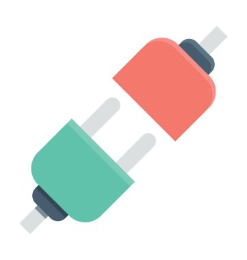 Güç Tak renkli vektör simgesi