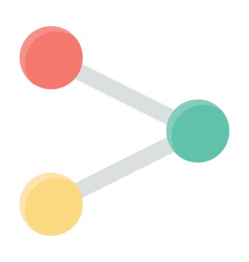 Renkli vektör simge paylaşmak